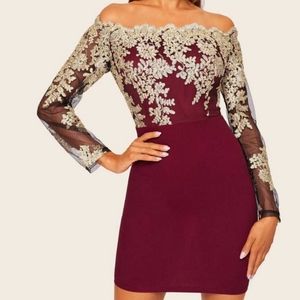 Burgundy Mini dress